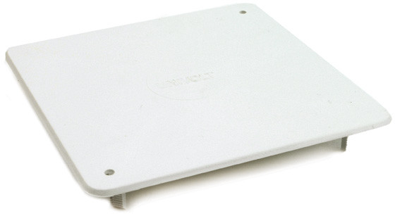 Capac doză 100x100 mm, alb