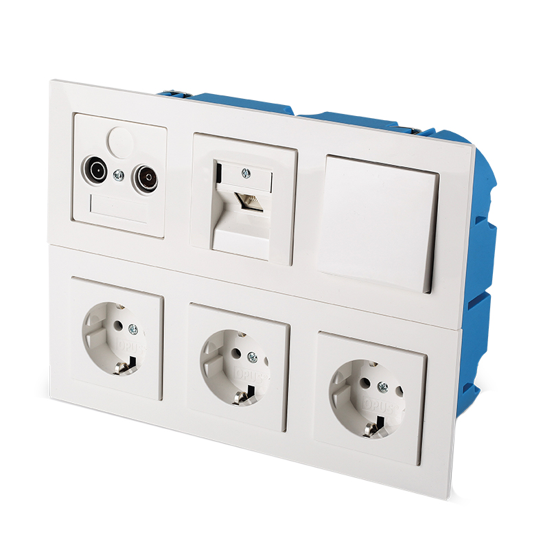 Doză de aparat pentru perete gips carton, sextuplă