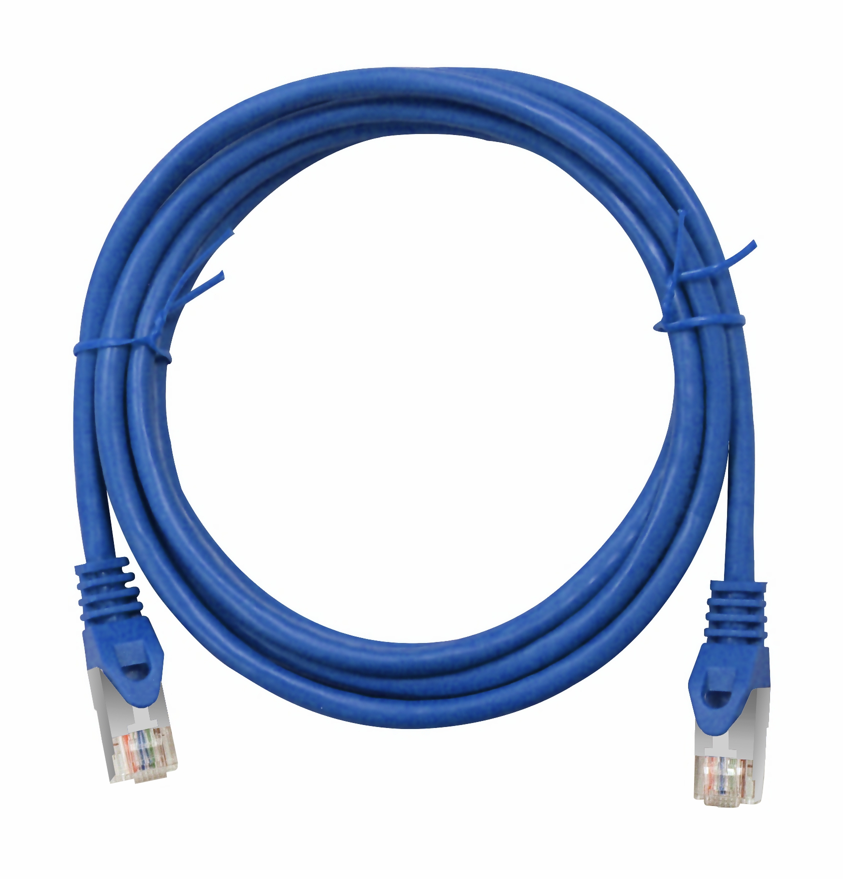 Patchcablu Cat.5e ecranat RJ45 albastru 3m