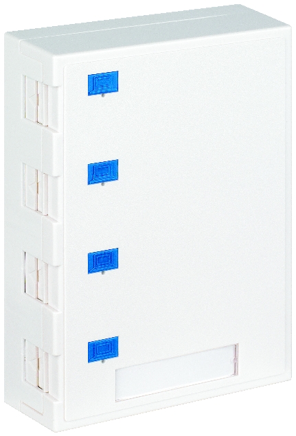 Doză PT pt. 4 module TOOLLESS LINE, 118x30x85mm, RAL9010