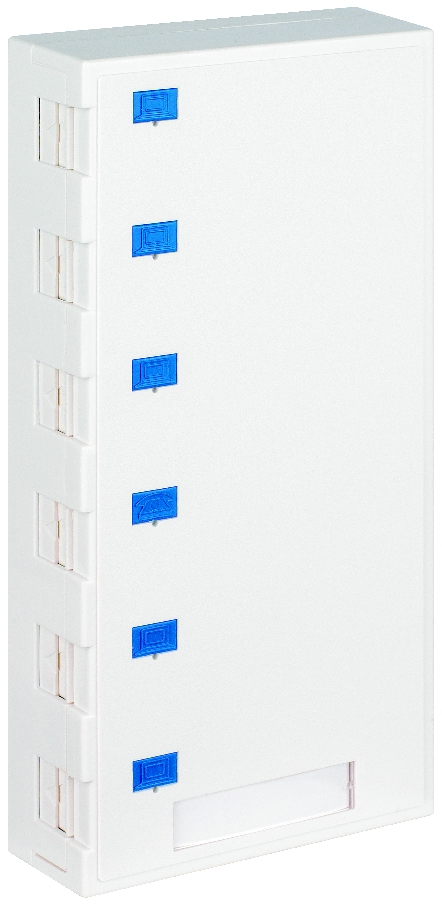 Doză PT pt. 6 module TOOLLESS LINE, 173x30x85mm, RAL9010