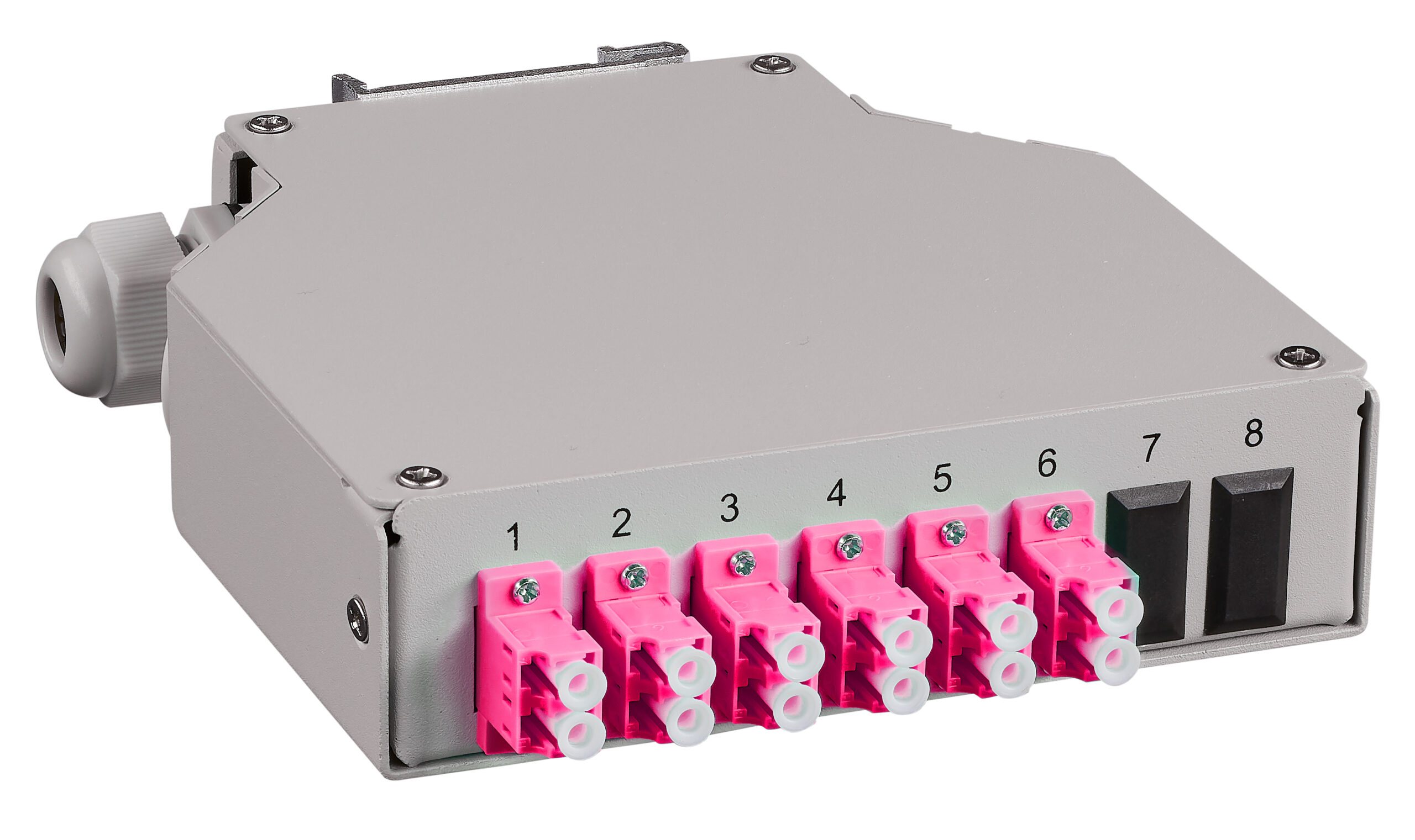 Splicebox FO pt. sina DIN,  4 Fibre, LC, 50/125µm OM4