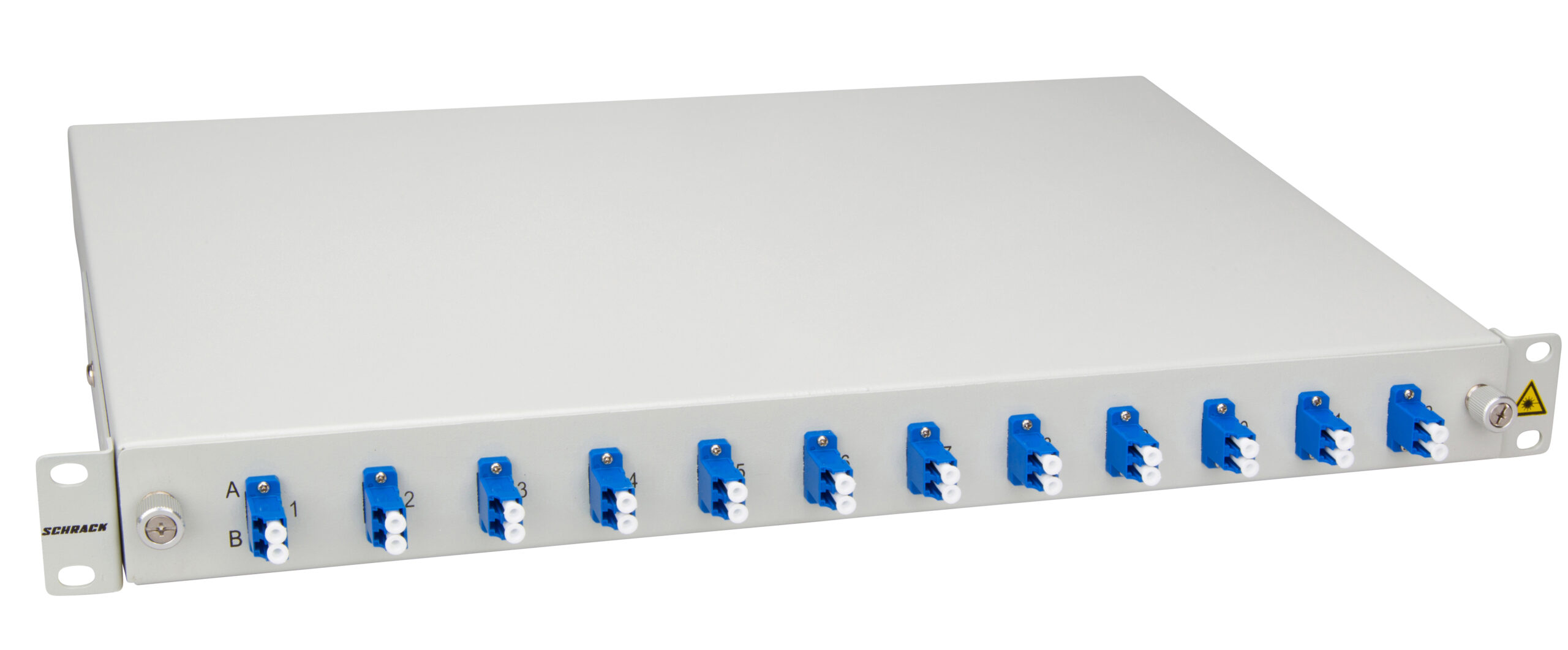 Splicebox, 24 fibre,LC,9/125µm OS2, culisant,19",1UV , ECO