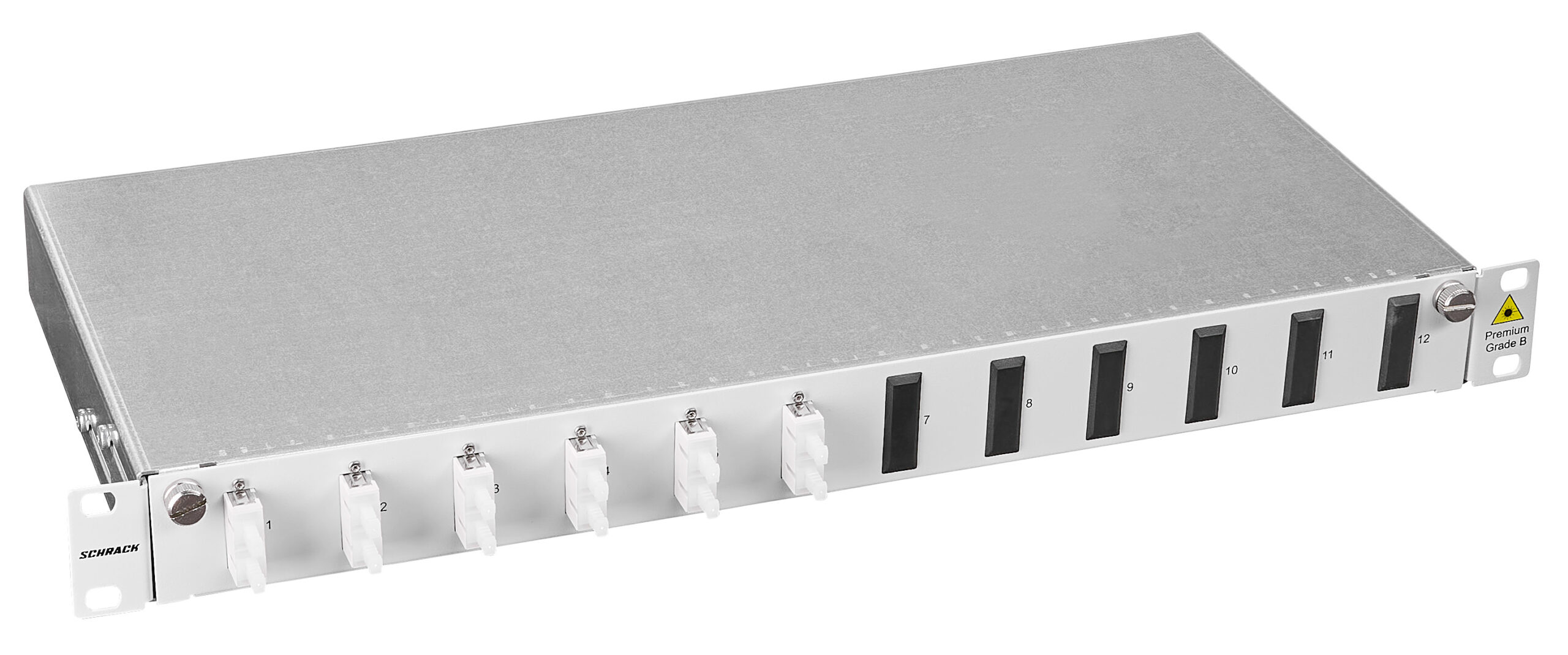 Patchpanel FO 19", 1UV, culisant, pentru 24 fibre, SC, MM