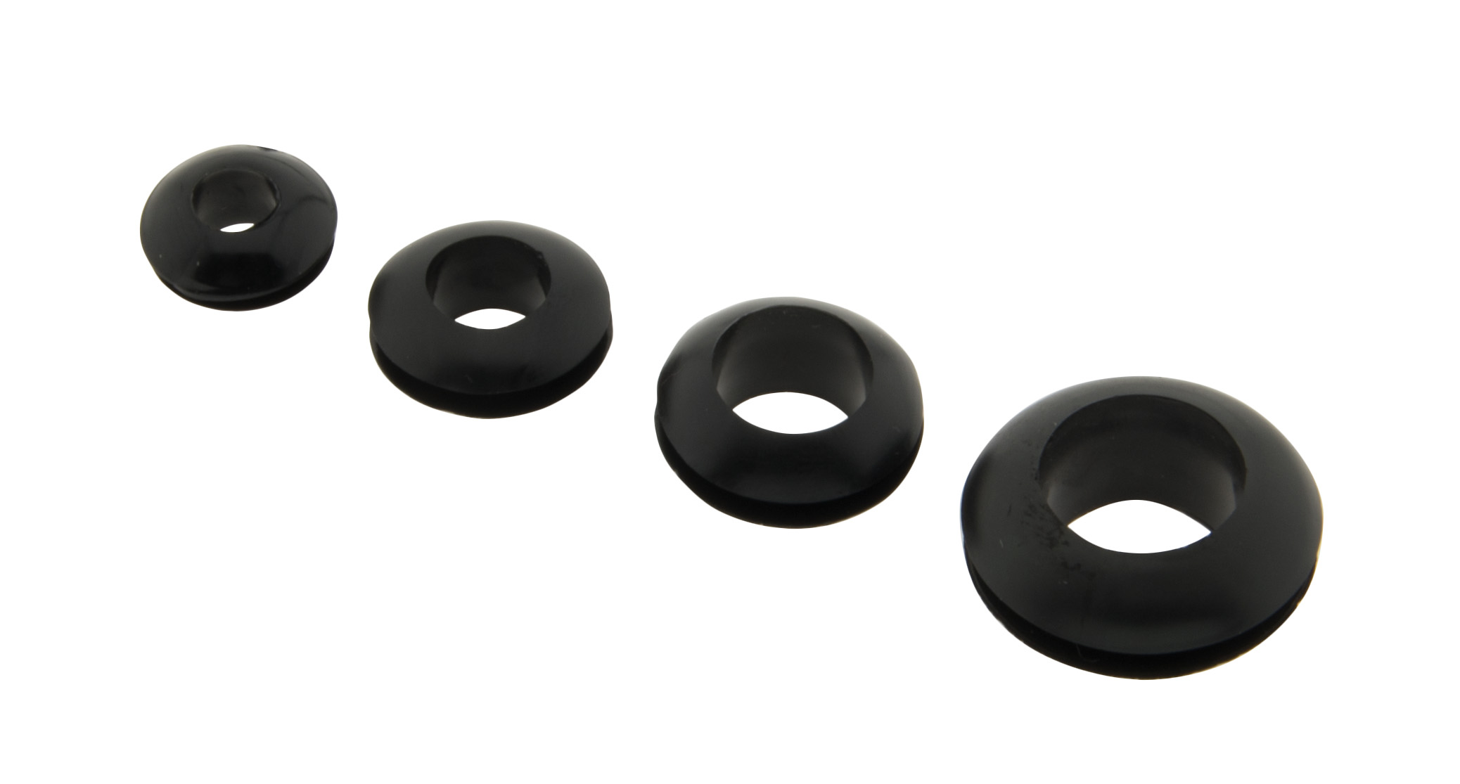 Gummi cable gland black mounting hole 14mm inside 12mm