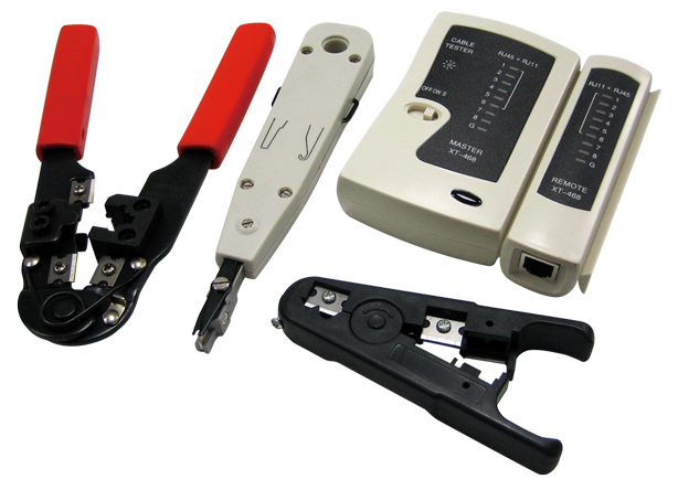 Set scule pentru reţele (4 piese), în husă