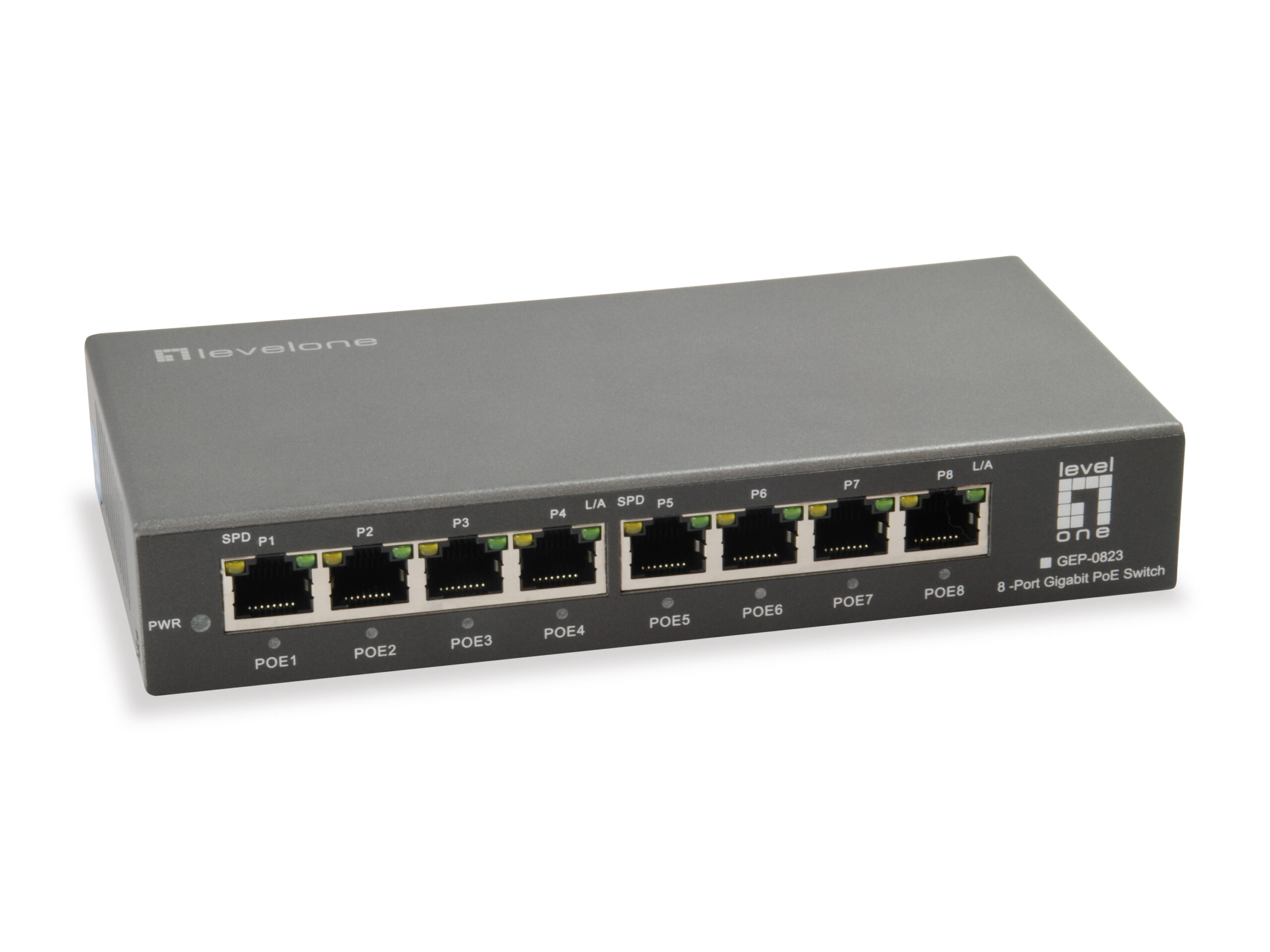 Switch 8xRJ45 10/100/1000 (PoE+), Desktop, 120W