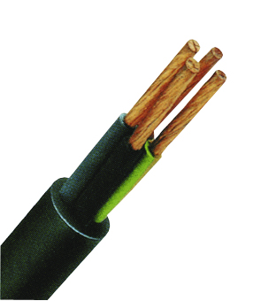 Cablu flexibil cu manta din PVC, YMS-J 4 x 10 negru