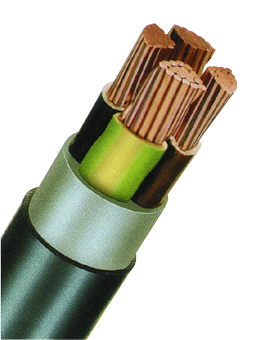 Cablu de energie, PVC+PE, 0,6/1kV  E-Y2Y-J* 4 x 16 RM negru