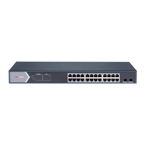 Switch 24 porturi PoE Gigabit, 2 port SFP Gigabit, Smart management - HIKVISION DS-3E1526P-SI