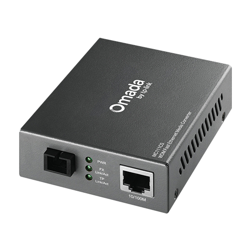 Media Convertor WDM 10/100 Mbps RJ45 - 100 Mbps Single-mode SC Bi-directional - TP-Link Omada MC111CS