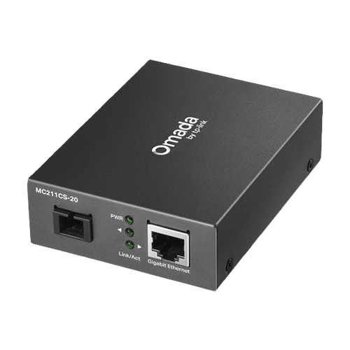 Media Convertor WDM Gigabit RJ45 - Single-mode SC Bi-directional, 20 km - TP-Link Omada MC212CS-20