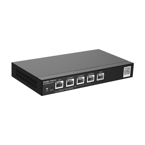 Router 4 x RJ45 1G PoE, 1 x RJ45 1G, Buget PoE 60W, Multi-WAN, Cloud Management - Ruijie RG-EG305GH-P-E - imagine 3