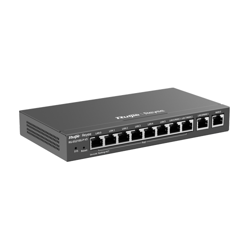 Router 8 x RJ45 1G PoE, 2 x RJ45 1G, Buget PoE 110W, Multi-WAN, Cloud Management - Ruijie RG-EG210G-P-V3 - imagine 3