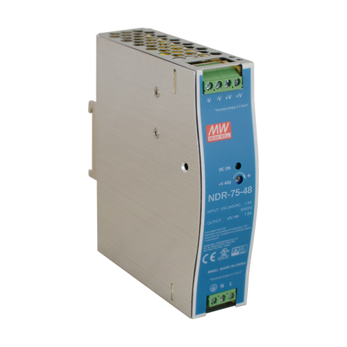 Sursa de alimentare in comutatie, 48V/1.6A, 76.8W, sina DIN - MEAN WELL NDR-75-48