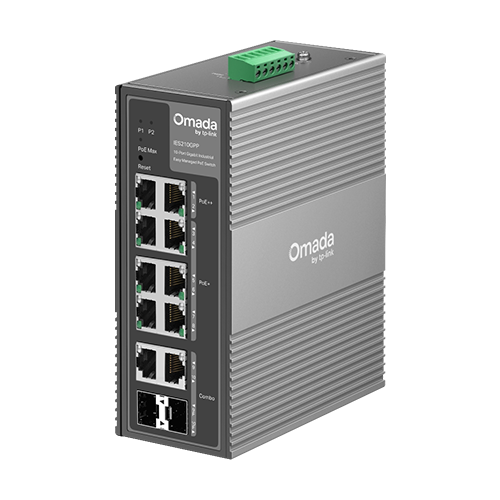 Switch industrial 8 x RJ45 1G PoE+/PoE++, 2 x combo SFP/RJ45 1G, Easy Managed - TP-Link Omada IES210GPP