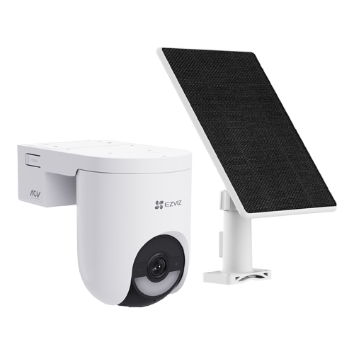 Camera IP Wi-Fi6 & 4G PT + Panou solar 5W, 2K+, baterie 5.200 mAh, Audio, IR+WL 15m, Alarma - Ezviz CS-HB8c-4G-KIT