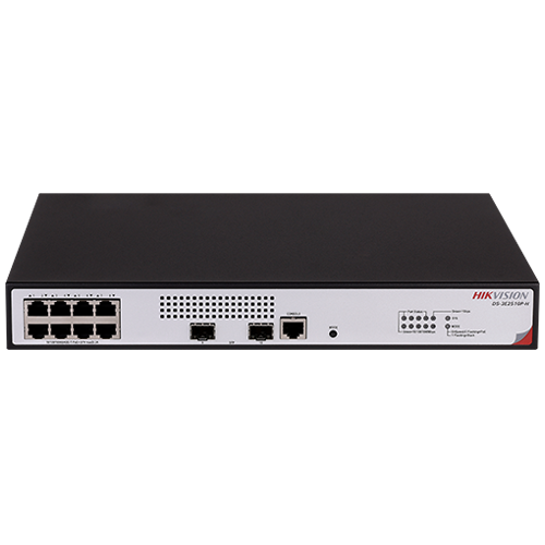 Switch L2+, 8 x RJ45 1G PoE 802.3af/at, 2 x SFP 1G, Management, 1U - HIKVISION DS-3E2510P-H