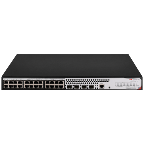 Switch L2+, 24 x RJ45 1G PoE 802.3af/at, 4 x SFP 1G, Management, 1U - HIKVISION DS-3E2528P-H