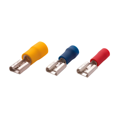 Terminale izolate de tip mama, sec. transversala 1.5-2.5mm, latimea soclului 0.8x6.35mm, 200buc/set PFD-2638