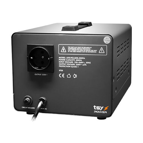Regulator de tensiune cu servomotor, 500VA, tensiune la intrare 150-260V, delay 6-180s AVR-POLARIS-500VA - imagine 3
