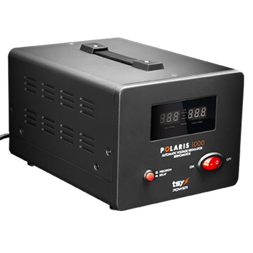 Regulator de tensiune cu servomotor, 1000VA, tensiune la intrare 150-260V, delay 6-180s AVR-POLARIS-1000VA - imagine 2