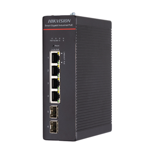 Switch industrial 4 x 1G PoE 802.3bt, 2 x SFP 1G, fara sursa, Management - HIKVISION DS-3T1506HP-SI-4P2F