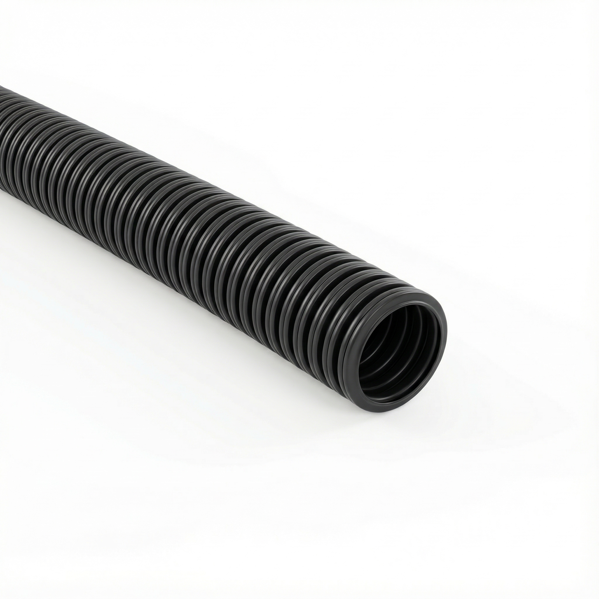 Tub gofrat negru 750N, D16, HF, stabilizat UV, fara fir