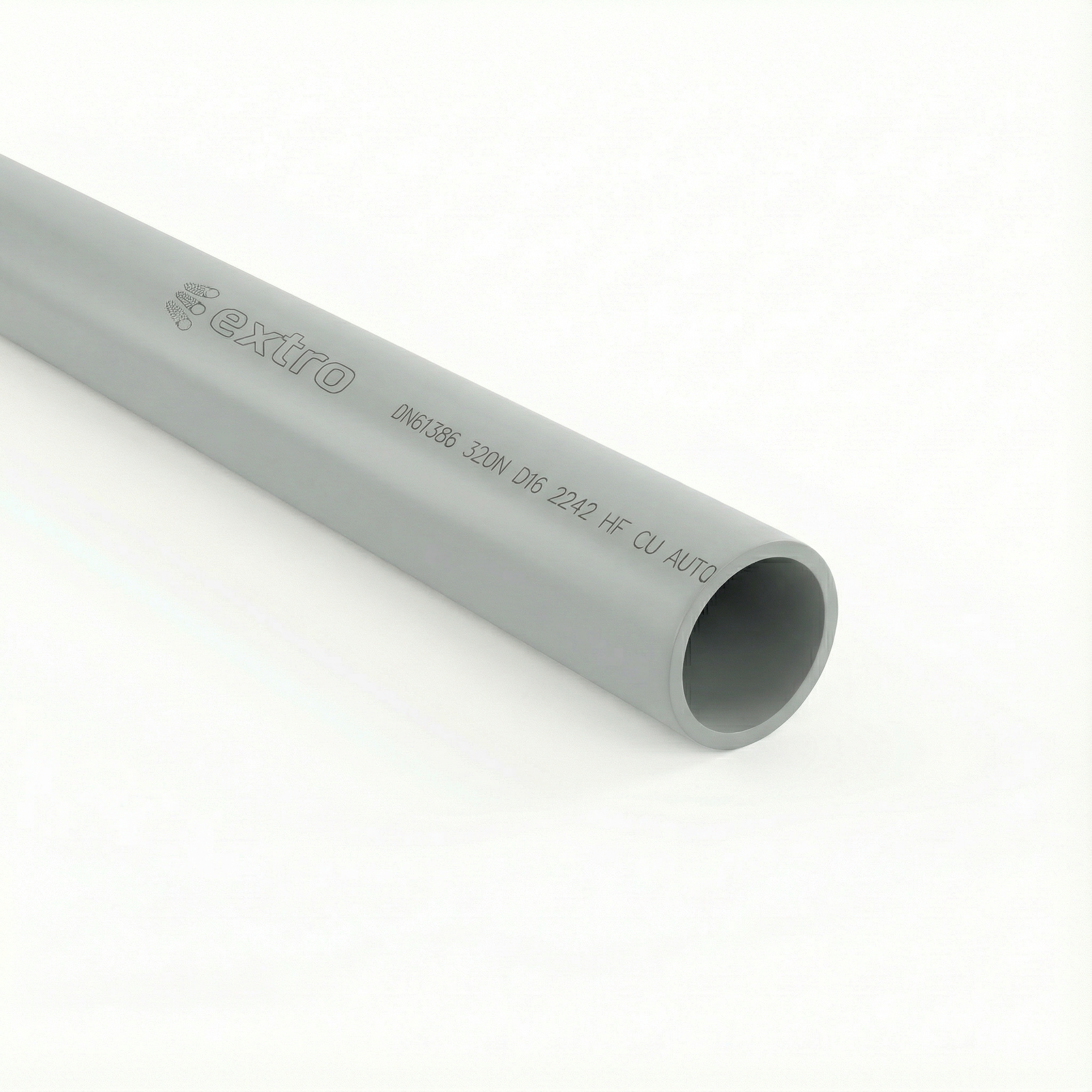 Tub rigid gri RAL7035 320N, D50, HF, cu autostingere, lungime 3m